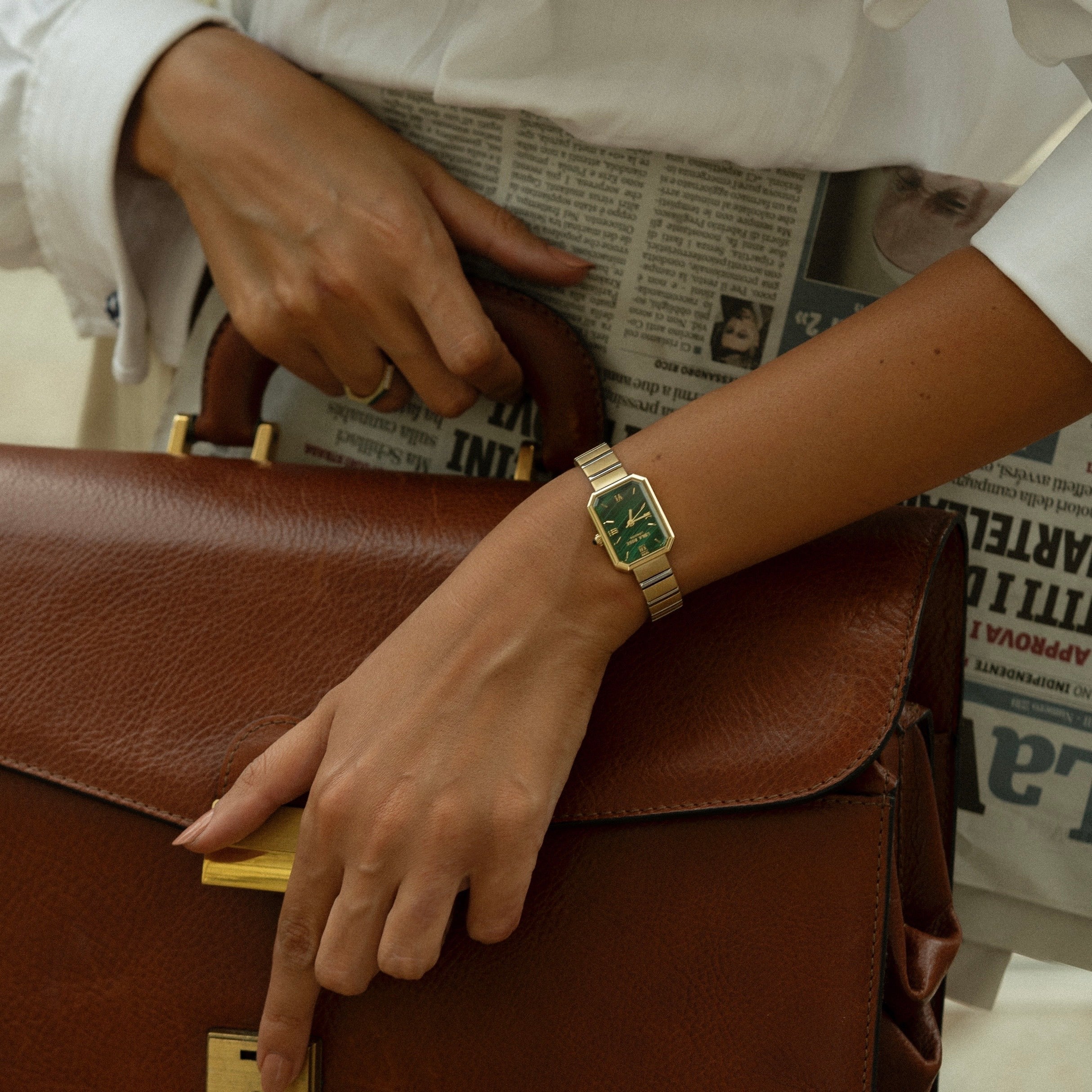 Golden Malachite Watch