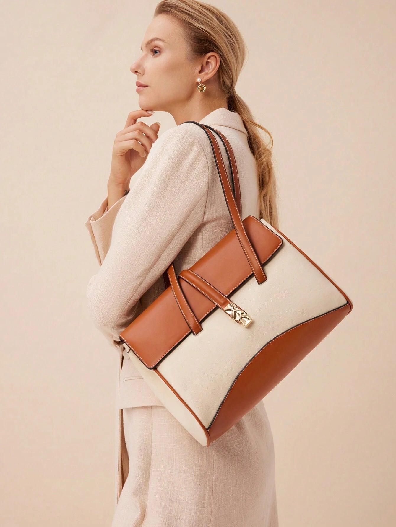 Roma Two-Tone Flap Women’s Shoulder Bag