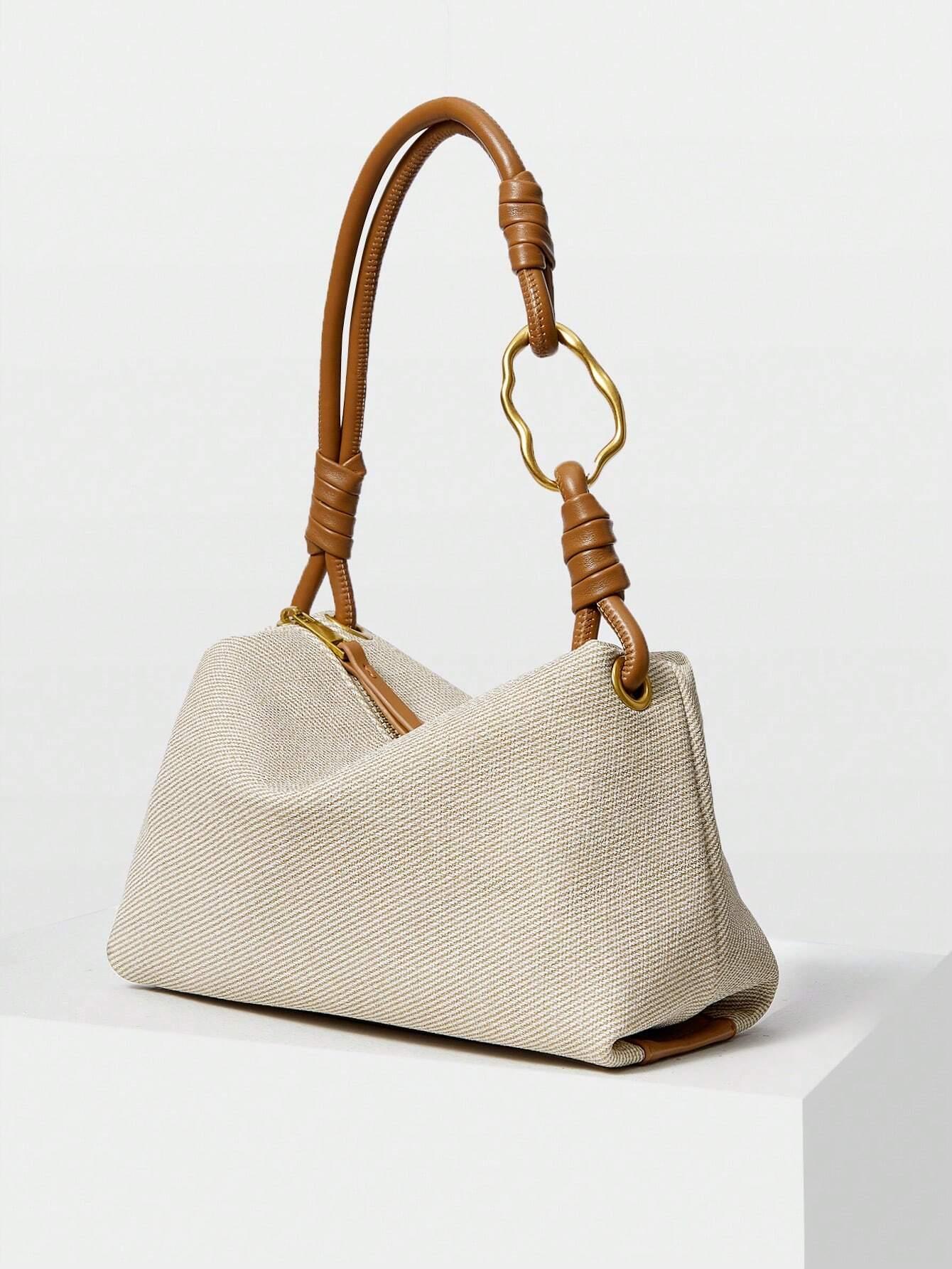 Venezia Minimalist Shoulder Bag with Strap Details