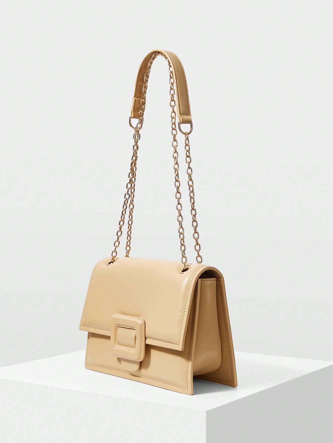 Shoulder Bag with Chain and Buckle - Stella