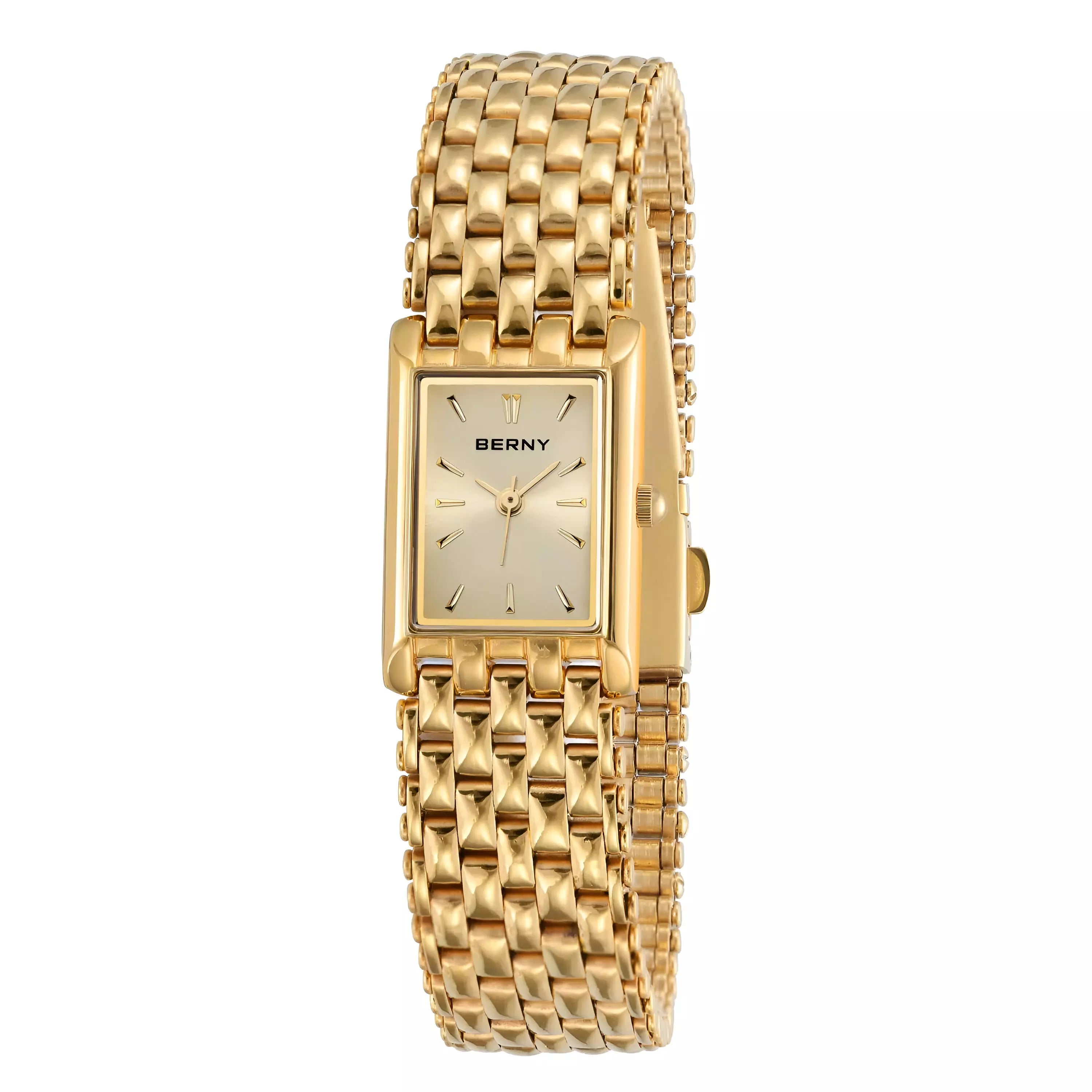 Golden Women’s Watch BERNY – Waterproof with Gift Box